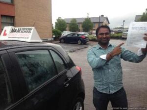 M&M driving passed first time