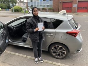 girl holding pass certificate pass first time 7